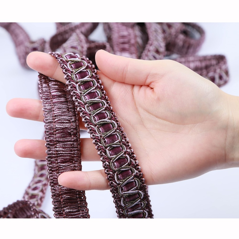 Braid Trim 6.5 Yard Polyester Woven Gimp Braid Trim 2.8 cm/1.1 inch Diameter ...