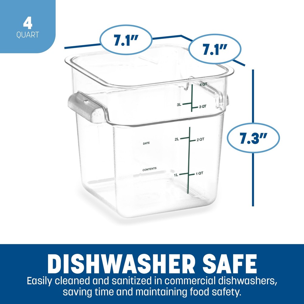 Squares Square Food Storage Container with Stackable Design for Catering, Buf...