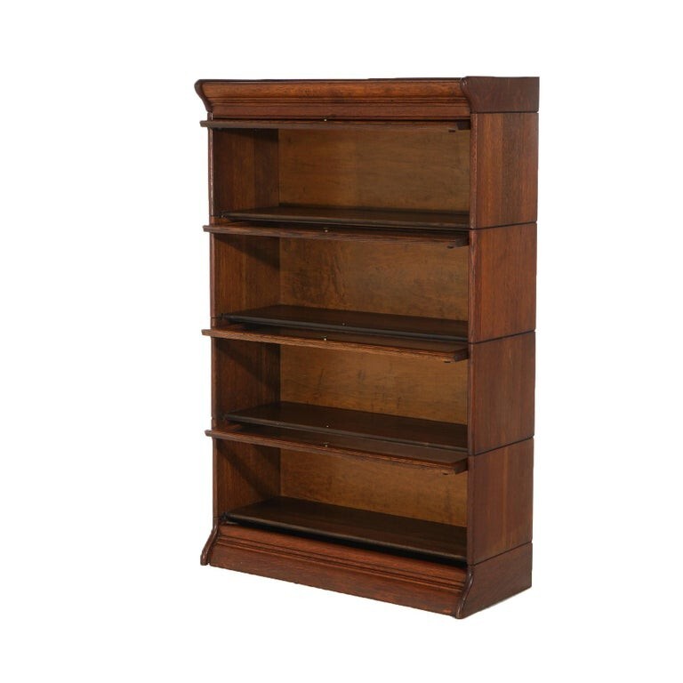 Arts & Crafts Four-Stack Oak Barrister Bookcase C1920