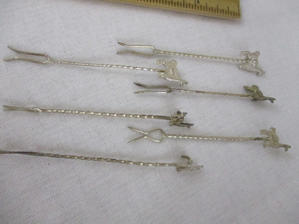 Silver Llam Forks Olive dinner party set 6 Appetizer