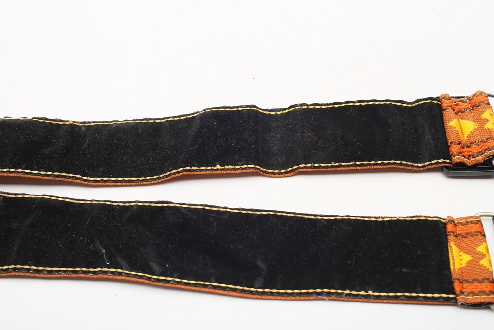 RETRO camera shoulder Strap Brown+Orange+Yellow Patterns- Hippie Type+Groovie