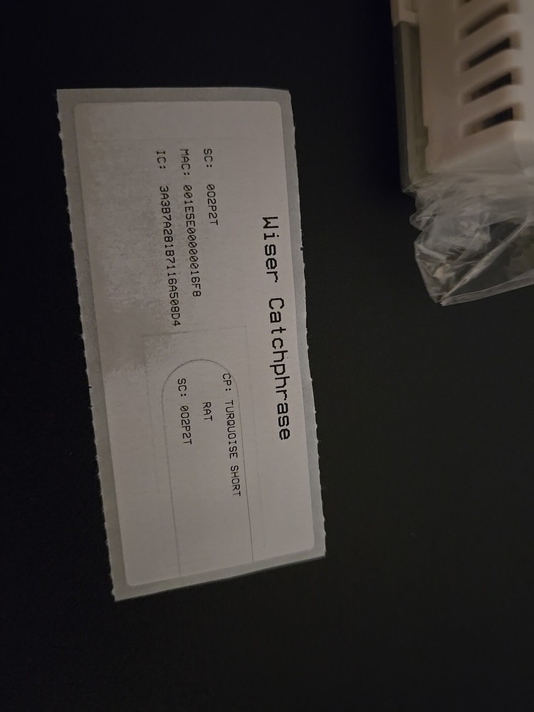 WISER CATCHPHRASE WIRELESS THERMOSTAT CTL2181