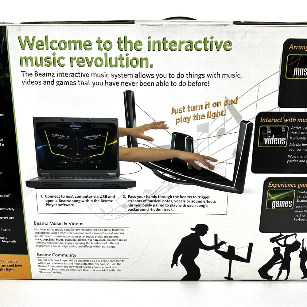 Beamz Player Interactive Music System C4 2010 OPEN BOX MISSING SOFTWARE READ!