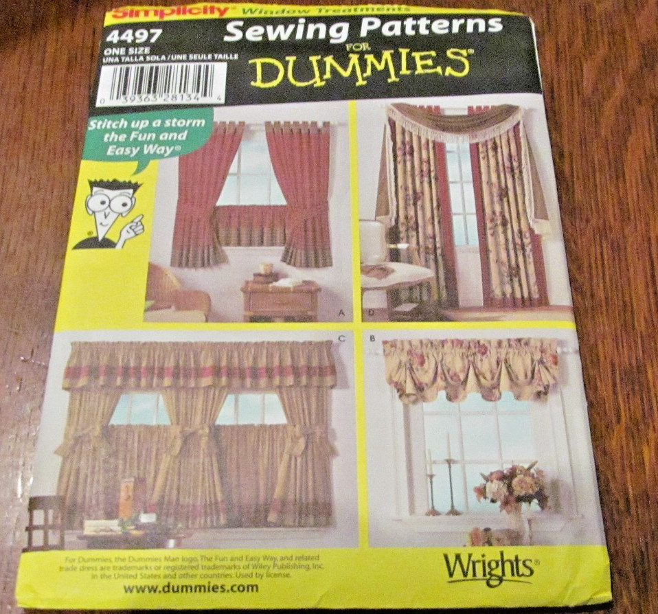 *Simplicity 4497 ONE Size CURTAINS AND VALANCES
