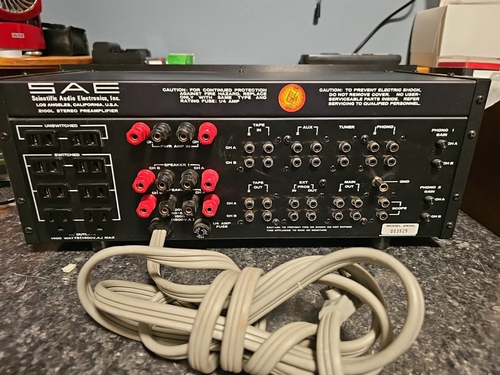 SAE 2100L Solid State Stereo Preamplifier With Original Box