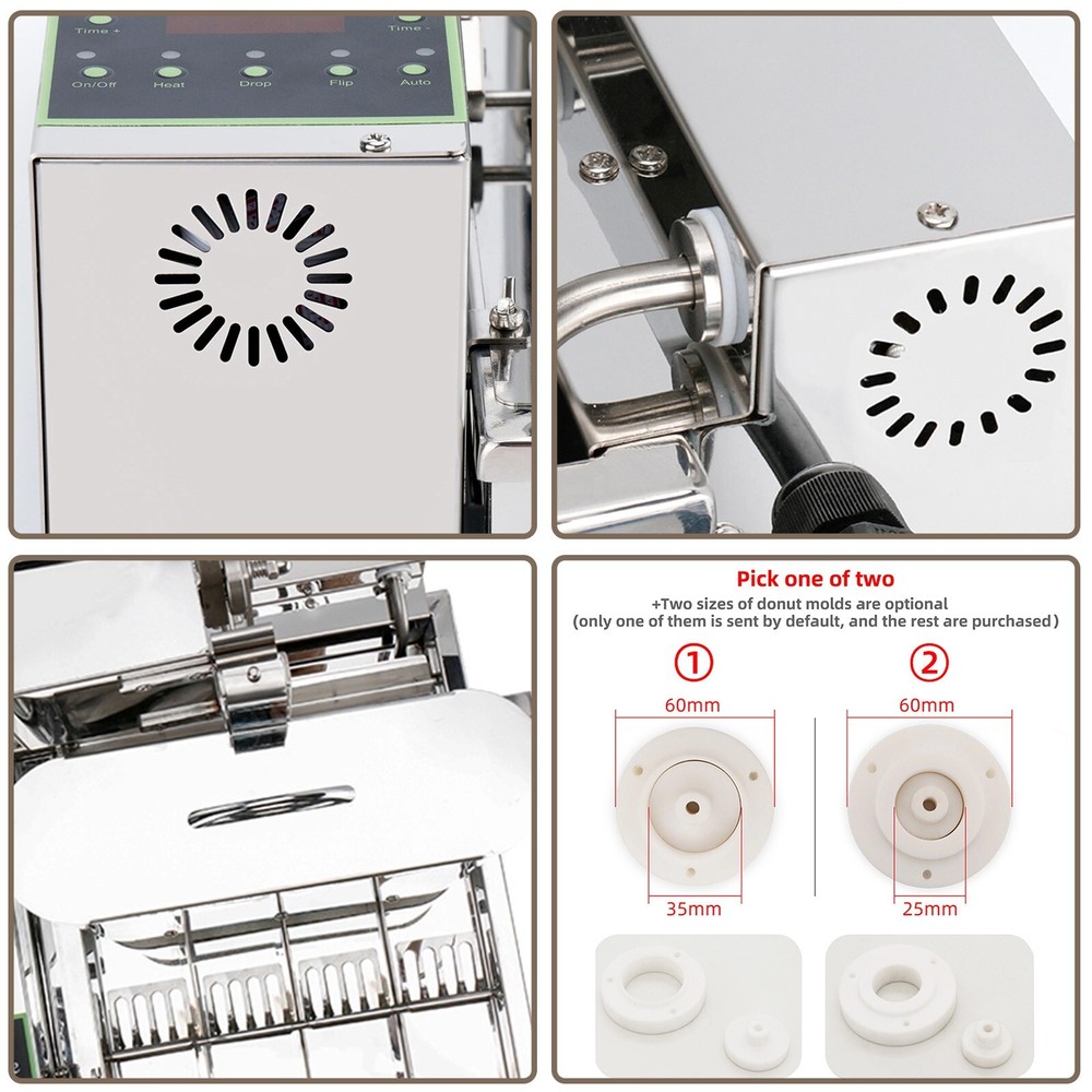 Kolice Commercial 1750pcs/hour Mini 4 rows donuts making machine donut maker