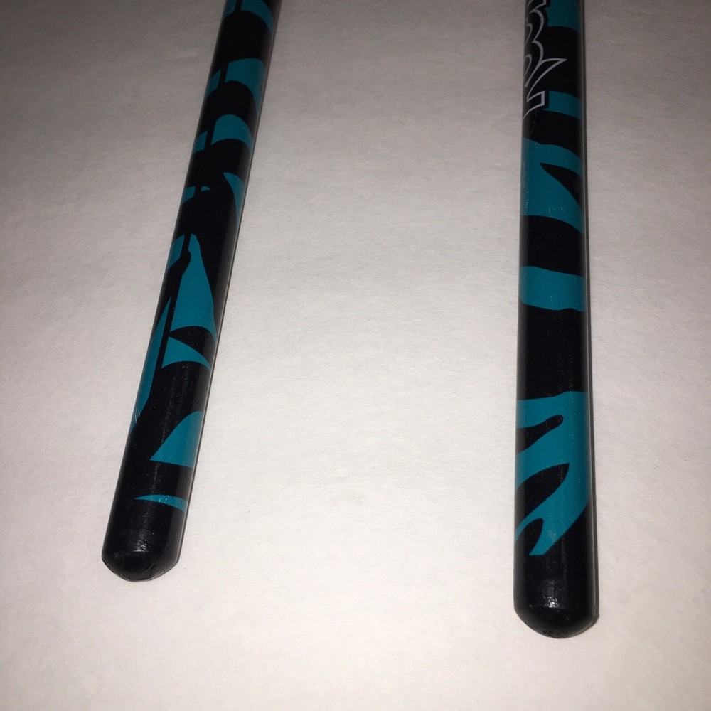 Rock Band Drum Sticks Blue Black Skull