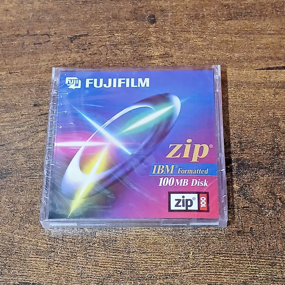Fujifilm BLANK 100MB Zip Disk New & Sealed! IBM Formatted