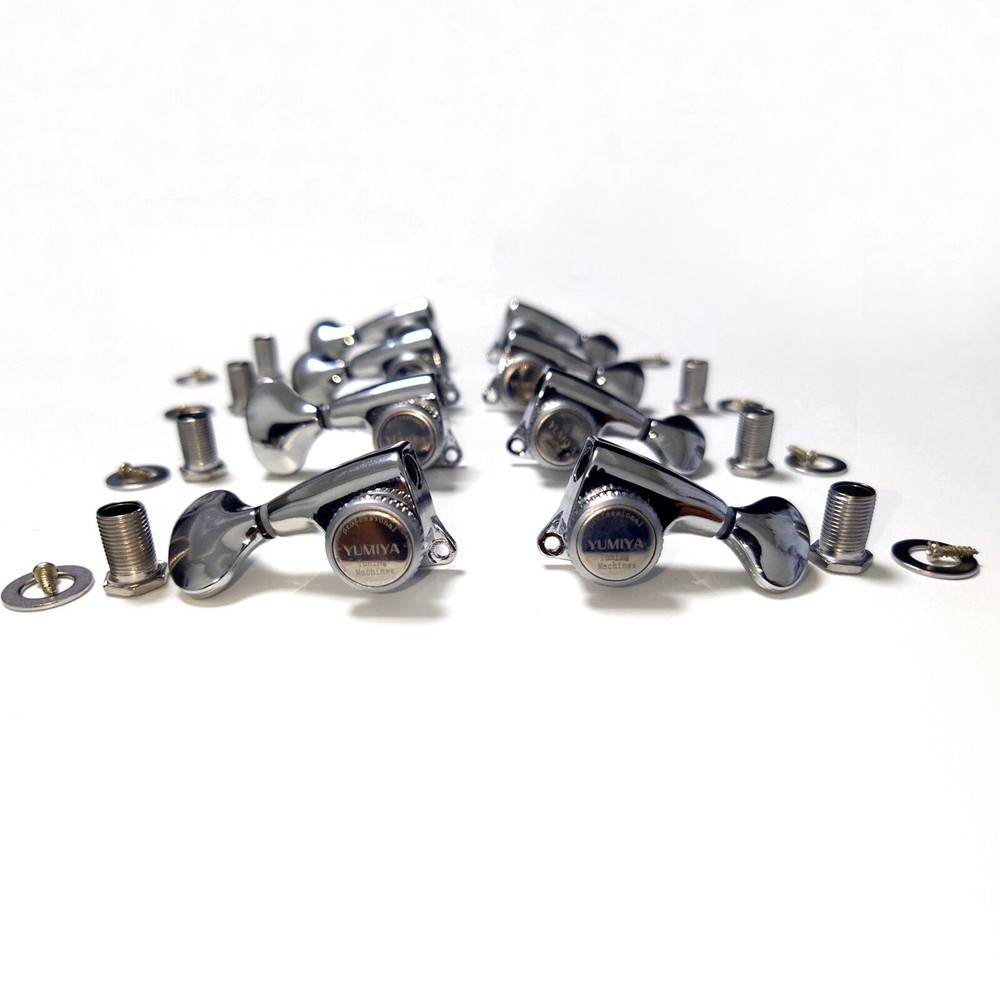 Guitar Locking Tuners 1:21 4L4R Lock String Tuning Key Pegs Machine Head Chrome