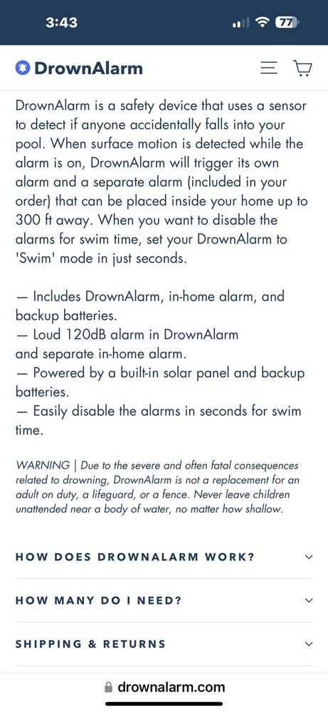 Drown Alarm