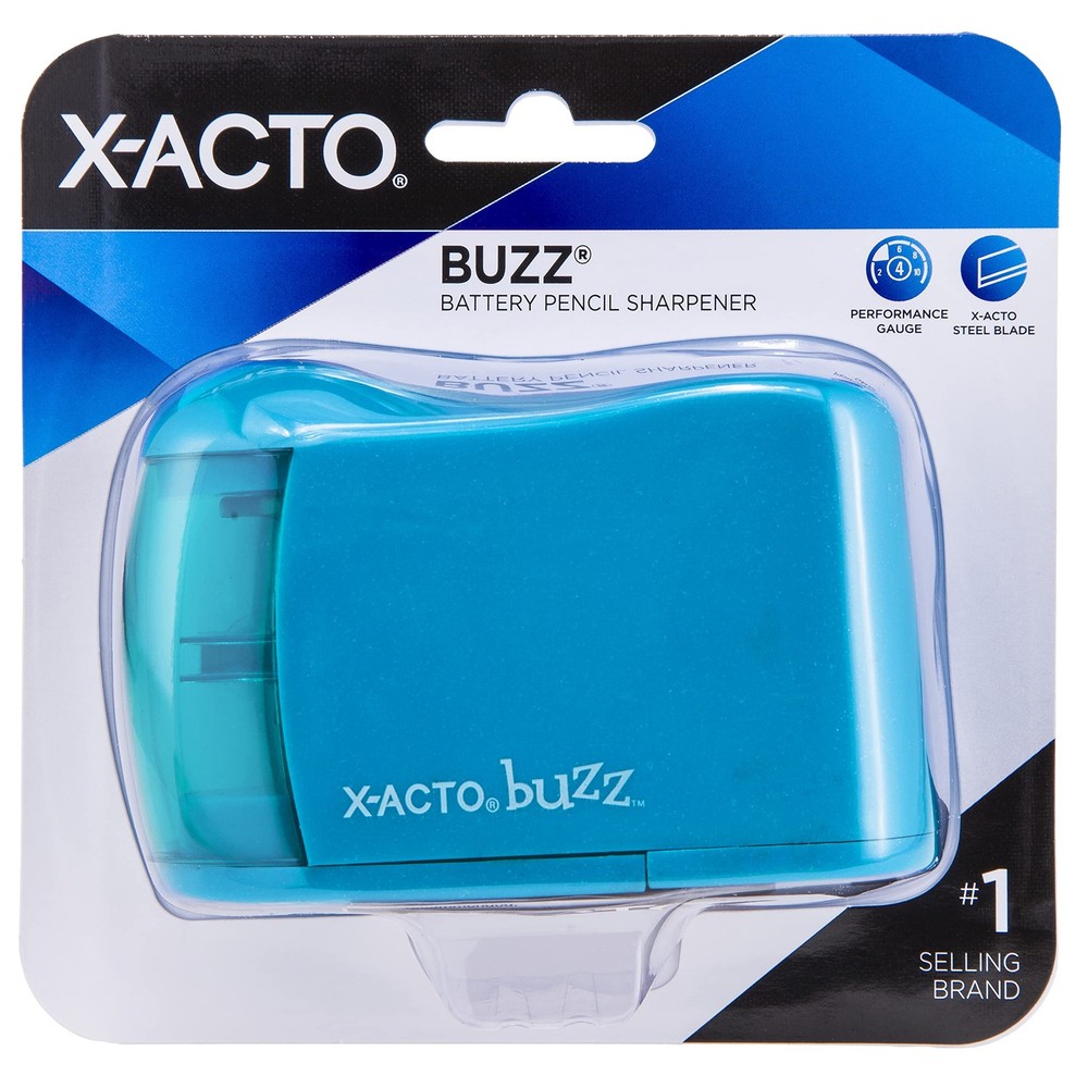 X-ACTO Buzz Battery Pencil Sharpener, Assorted 1 Count (Pack of 1),