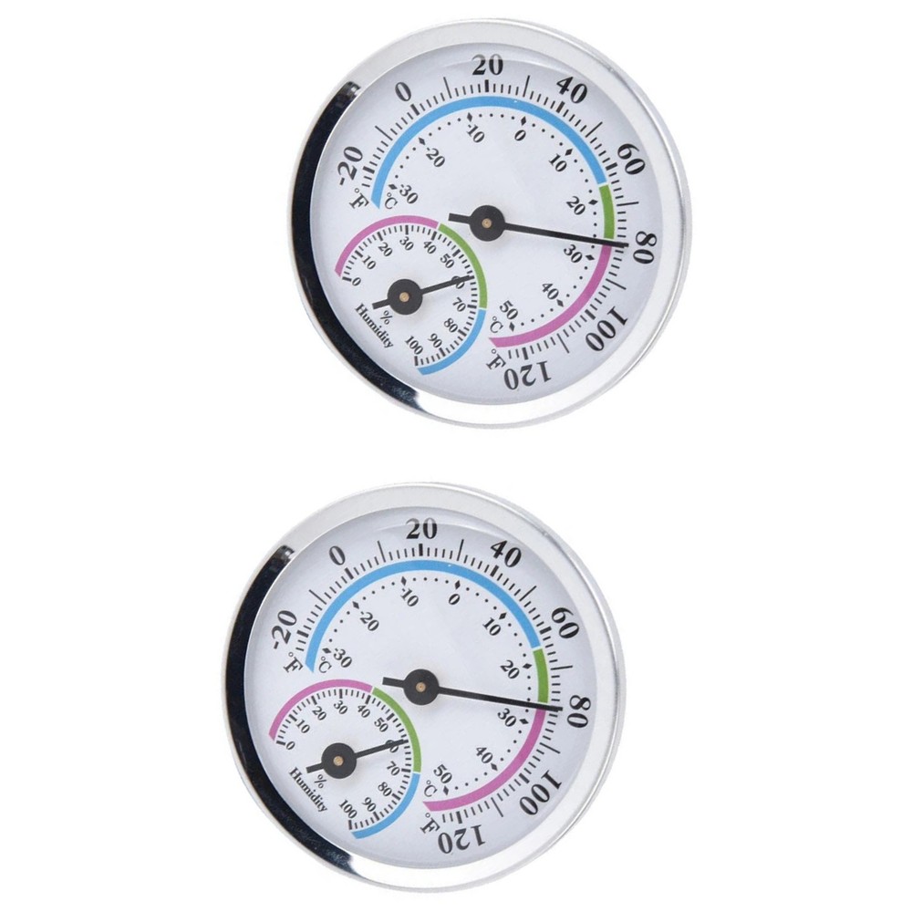 Analog Thermometer Hygrometer 2 Pack Indoor Room Humidity Temperature Meter