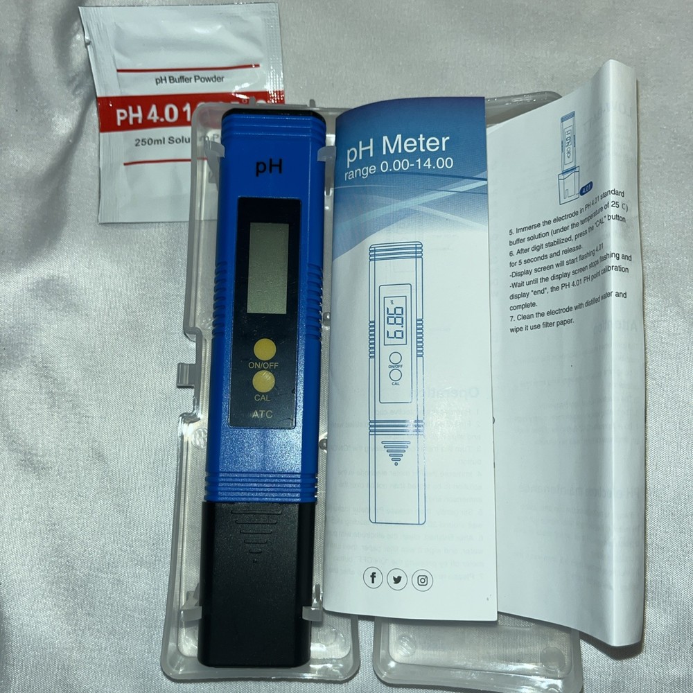 PH Meter for Water pH Tester Digital pH Pen, 0.01 High Accuracy pH Reader pH ...