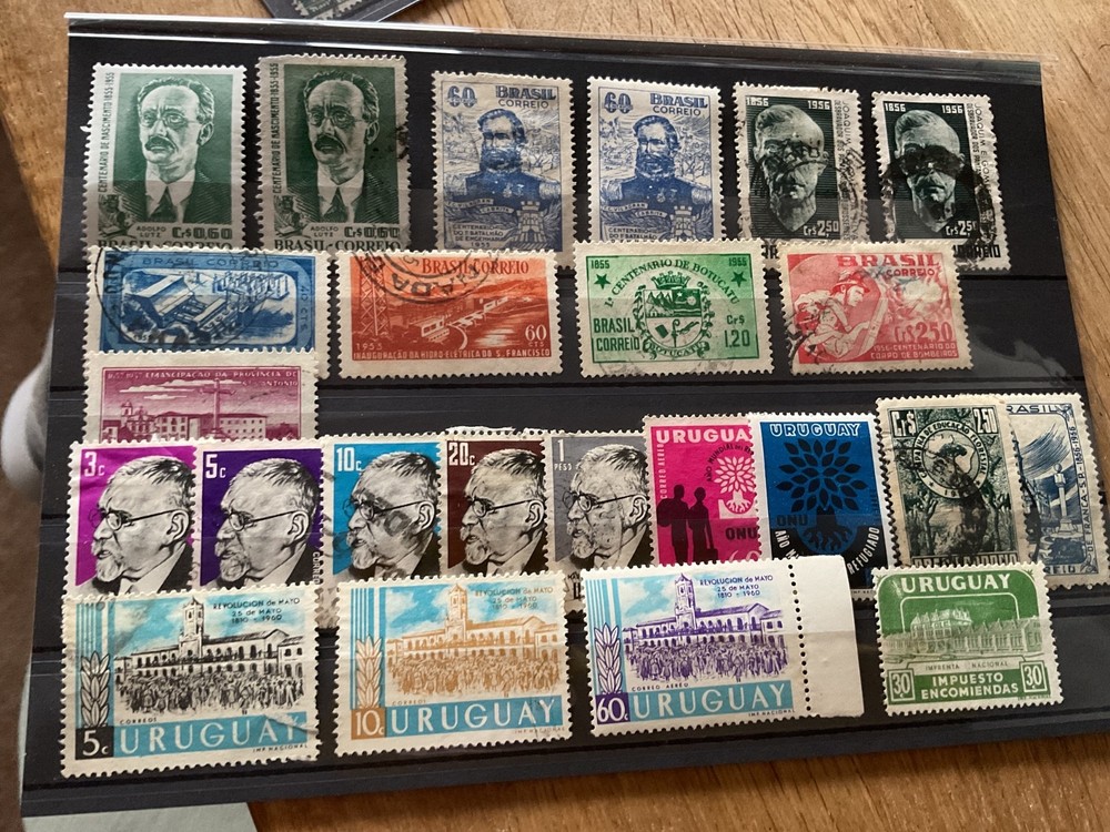 Brasil & Uruguay mounted mint or used stamps  B1880