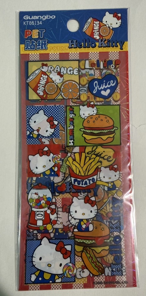Hello Kitty Stickers 4 Sheets Hello Kitty Sanrio Character Soda