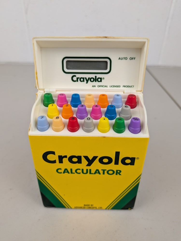 Vintage Crayola Calculator Nostalgia 1990's Needs Battery