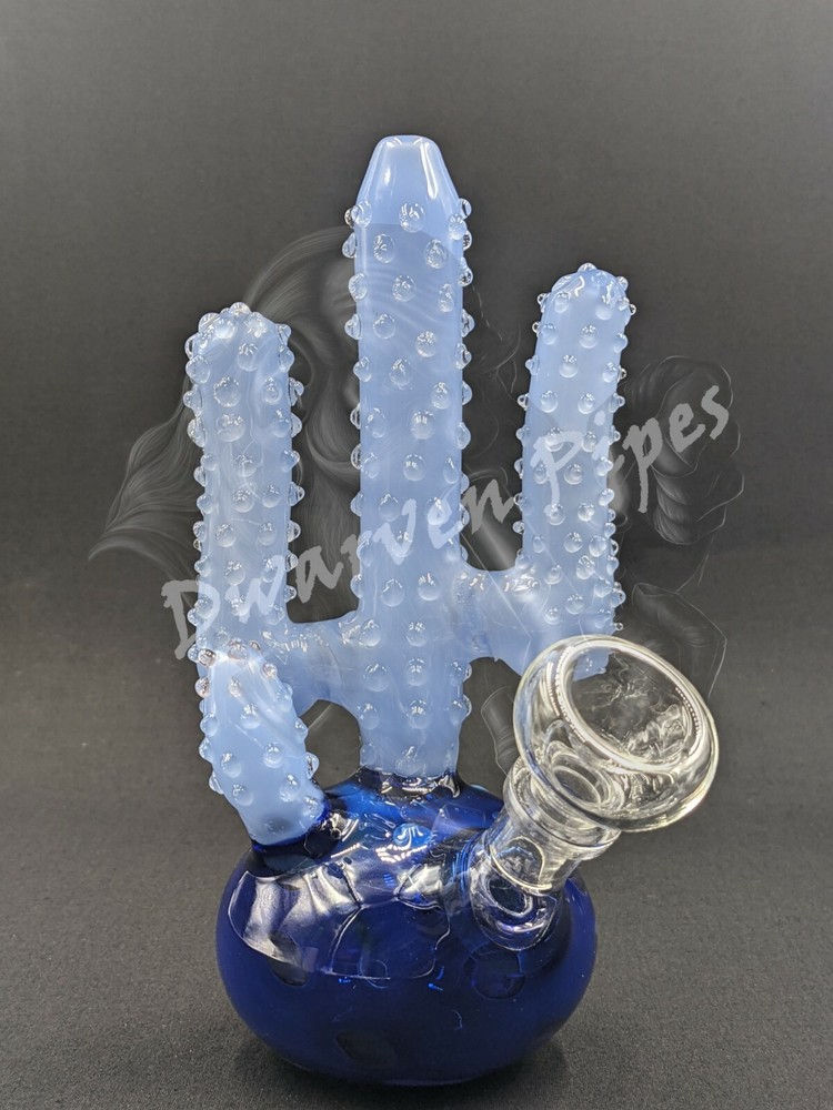 7" Inch Glass Hookah Water Pipe Bong Cactus BL02