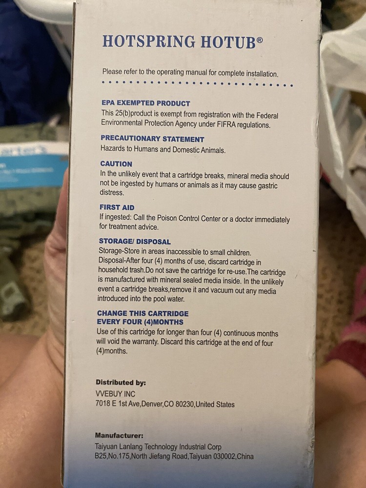 Hot Tub Mineral Cartridge Stick