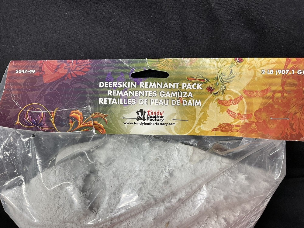 Tandy Leather Deerskin Remnant Pack 2 lbs. Never opened