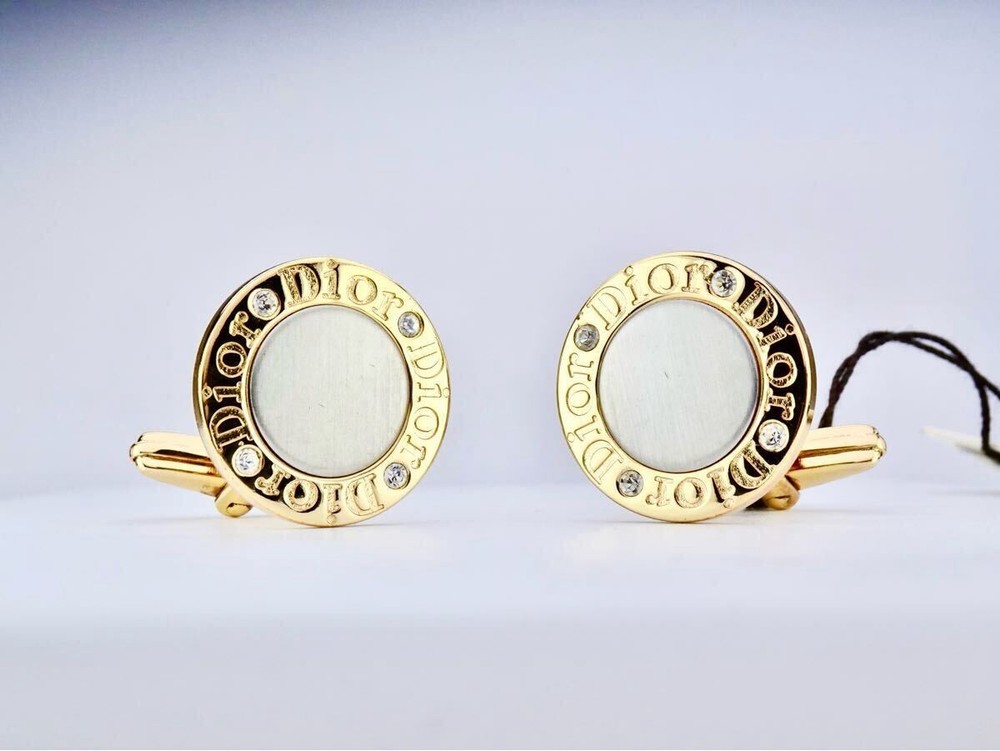Christian Dior Oval Logo Cufflinks 7-7-226