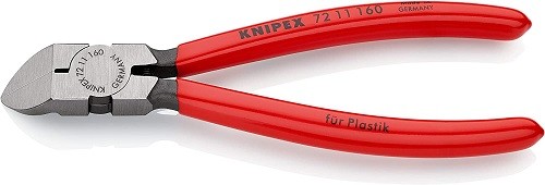 KNIPEX 72 11 160 Diagonal Cutters for plastics 6,3" 45° angled