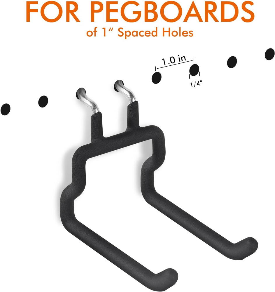 Utility Heavy Duty Pegboard Hooks - 5Pack Peg Board Accessories for Hanging Tool