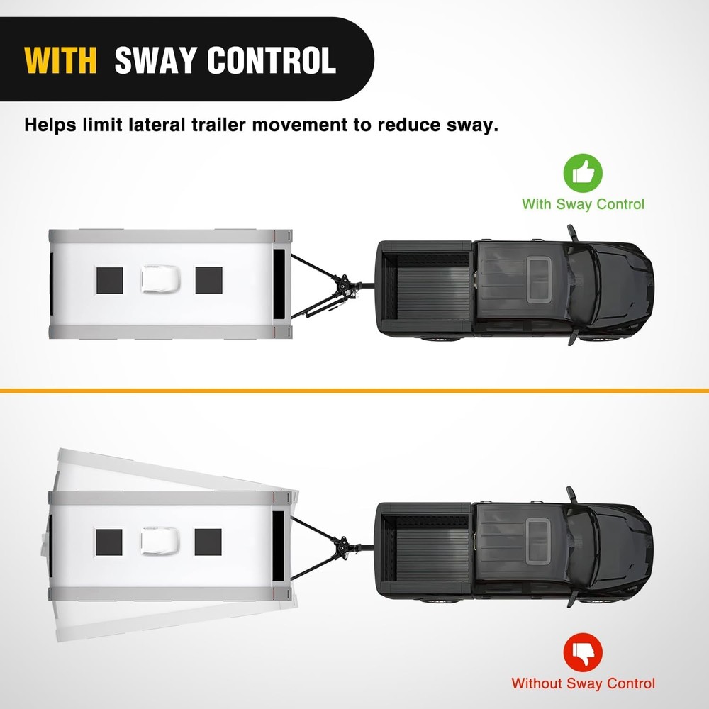 Nilight Adjustable Sway Control Kit with On/Off Control & Double Friction Pads