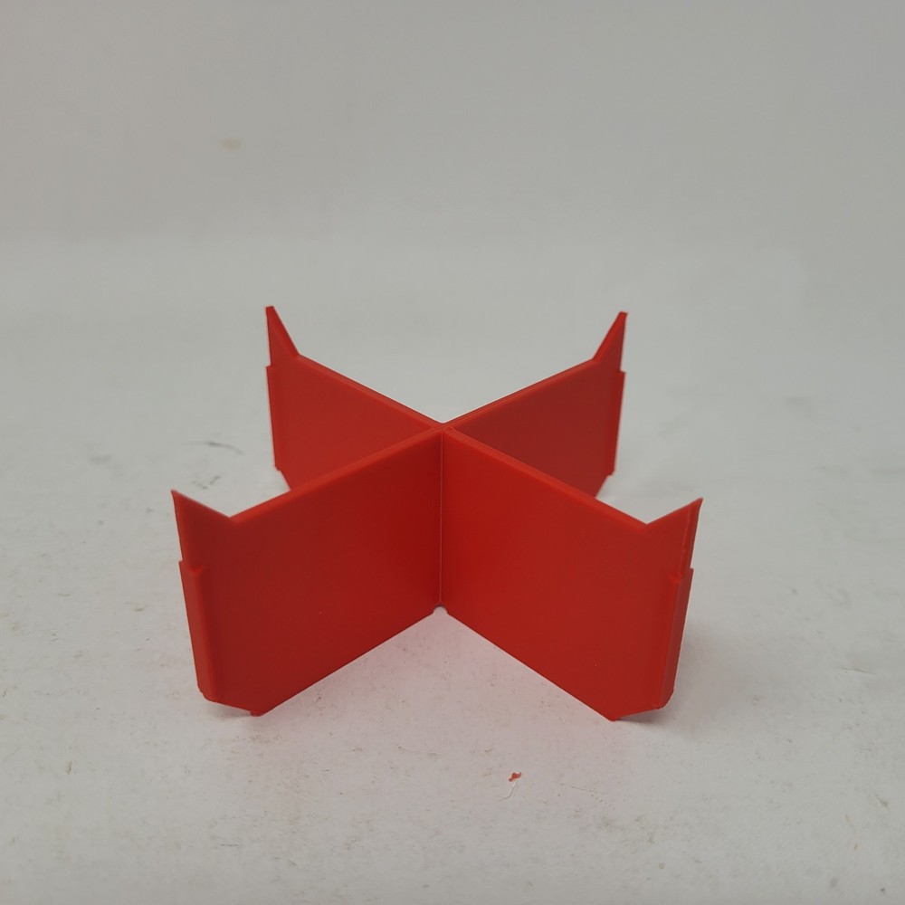 10 Red 4-Way Divider for Low Profile Milwaukee Packout Tray Insert