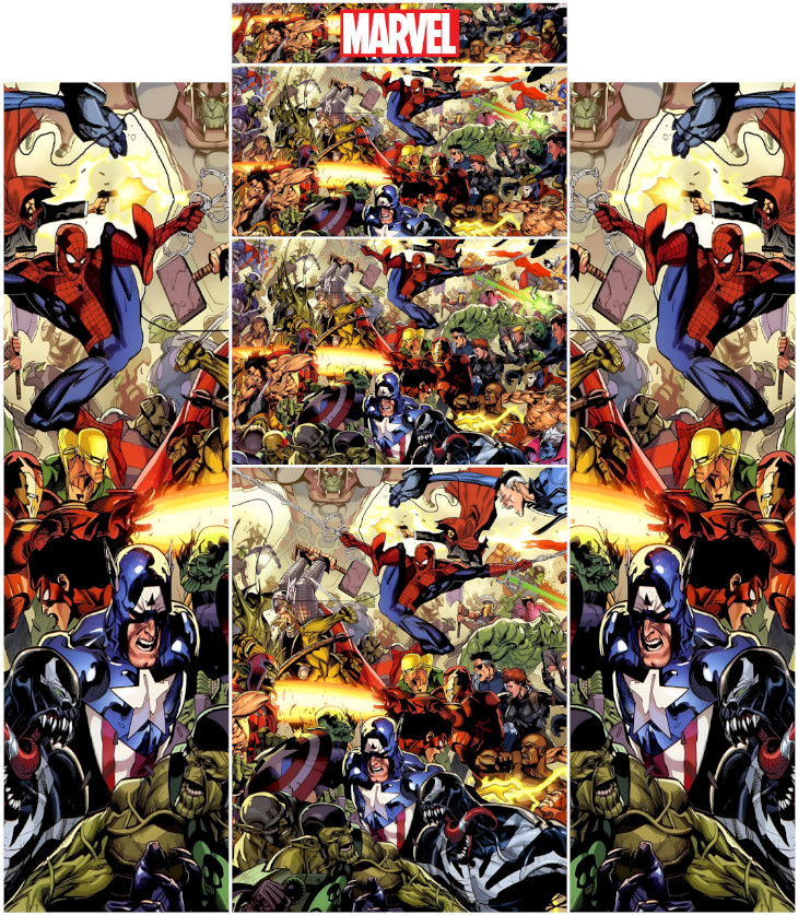 Arcade Artwork Graphic Bartop Cabin Arcade Stickers Pandora Box Marvel Avenger