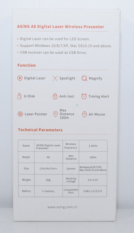 Asing Advanced Digital Laser Presentation Remote