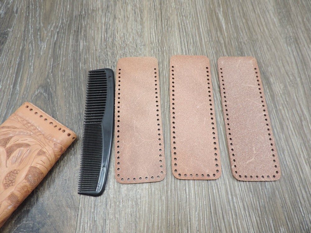 2 Leather Projects Key Holder Comb Case Leather Only
