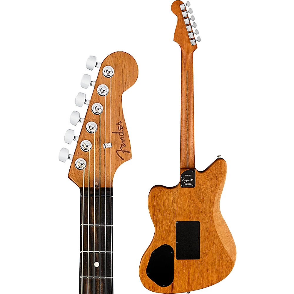 Fender Acoustasonic Jazzmaster All-Mahogany A/E Guitar Bourbon Burst