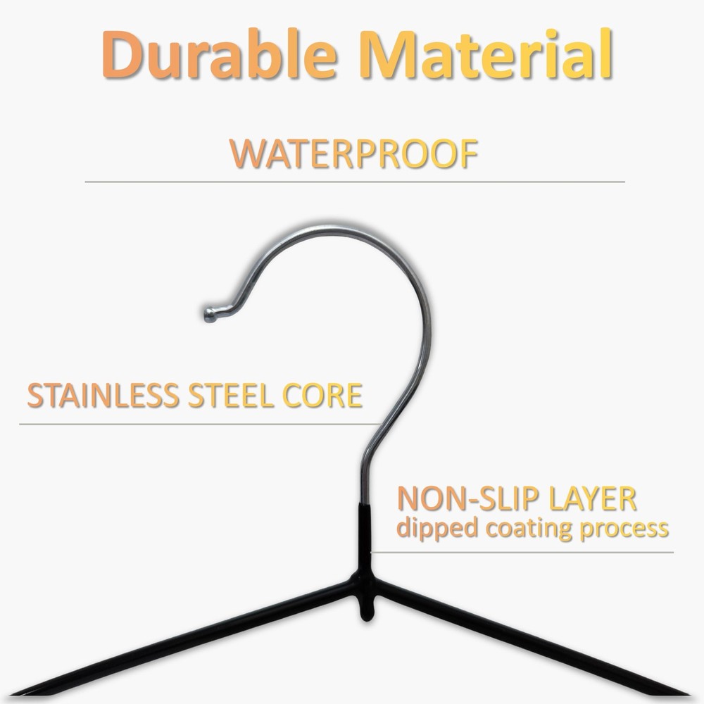 Stainless Steel Immersion Rubber Process Hangers 12 Pack, Heavy Duty Black Ha...