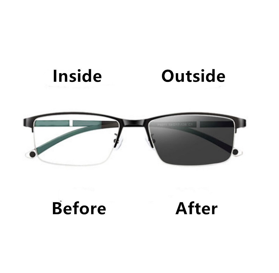 Smart Zoom Progressive Multi-focus Distance Reading glasses Anti-blue Transition