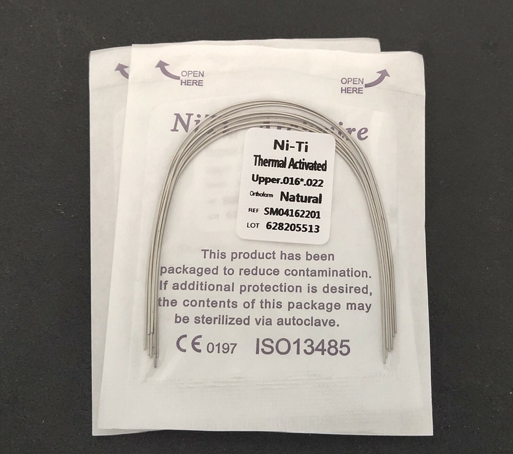30 Packs Orthodontic Thermal Activated Niti Rectangular Arch Wires Nature Form