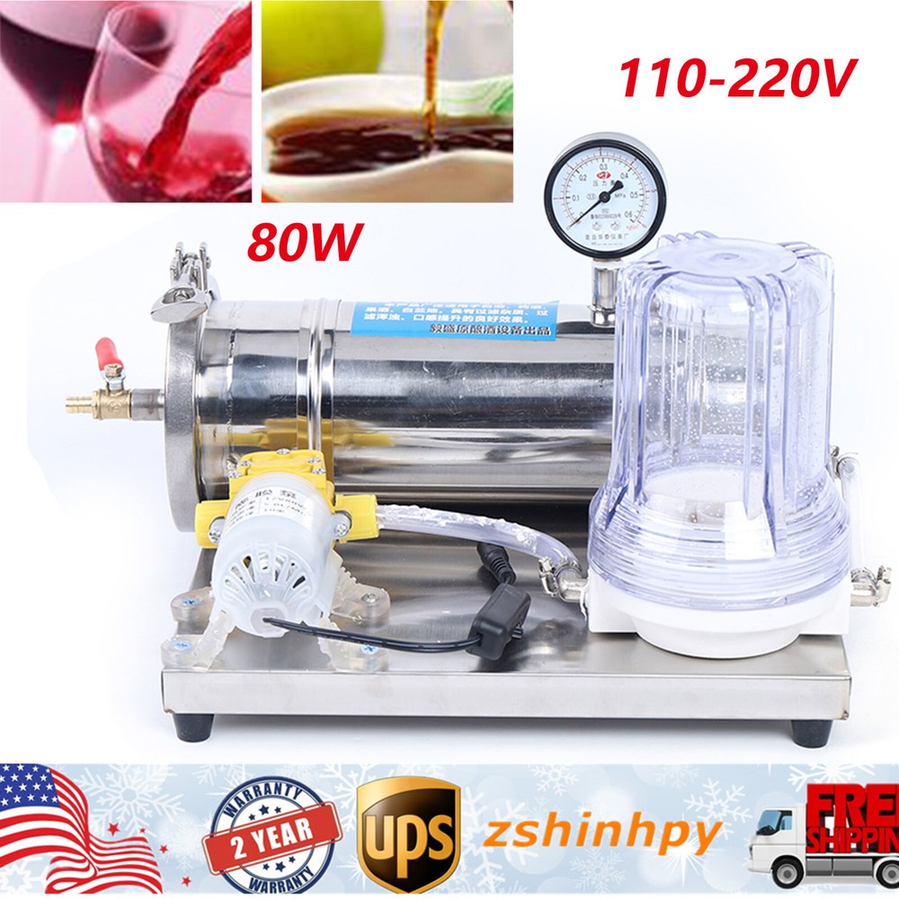 Electric Fruit / White Spirit / Grape Wine Filter 304 Stainless Carbon Filter