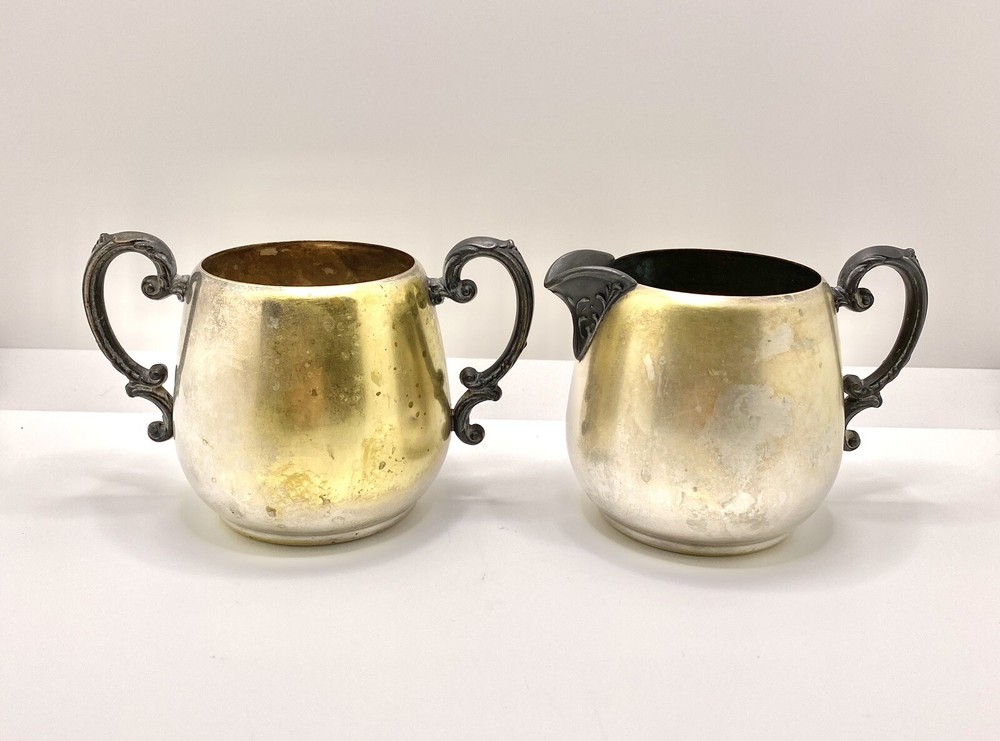 Vintage Silver WM Rogers Cup And Creamer Original Condition
