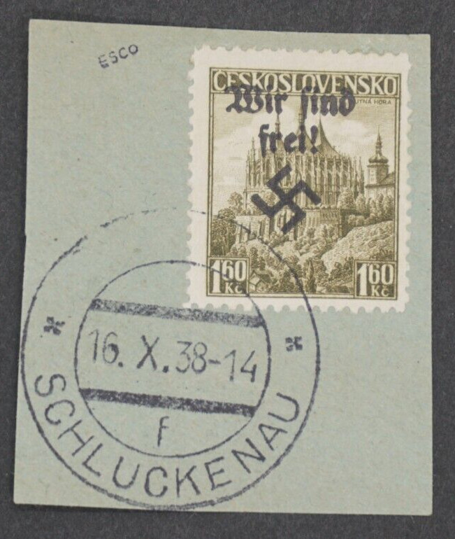 Czechoslovakia Rumburg Michel 12 on piece Signed