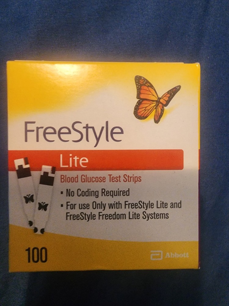 FreeStyle Lite Blood Glucose Test Strips 100 Count EXP: 07/31/2027