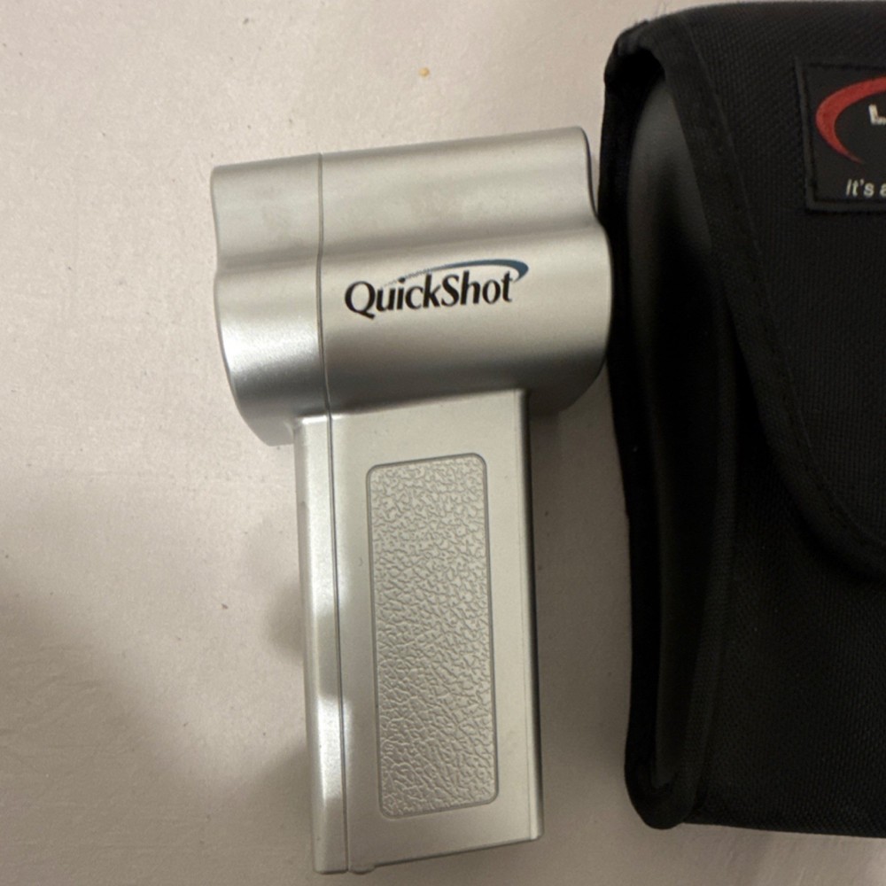 Laser Link QuickShot Golf Rangefinder Silver Black with Case