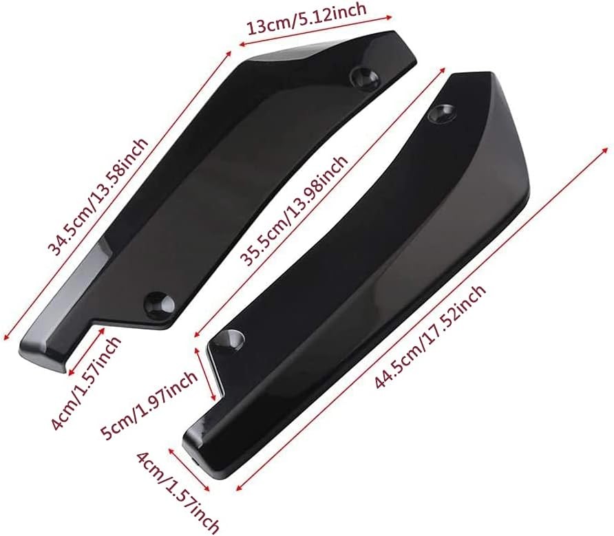 2X For BMW Car Rear Bumper Lip Diffuser Splitter Canard Protector Accessories