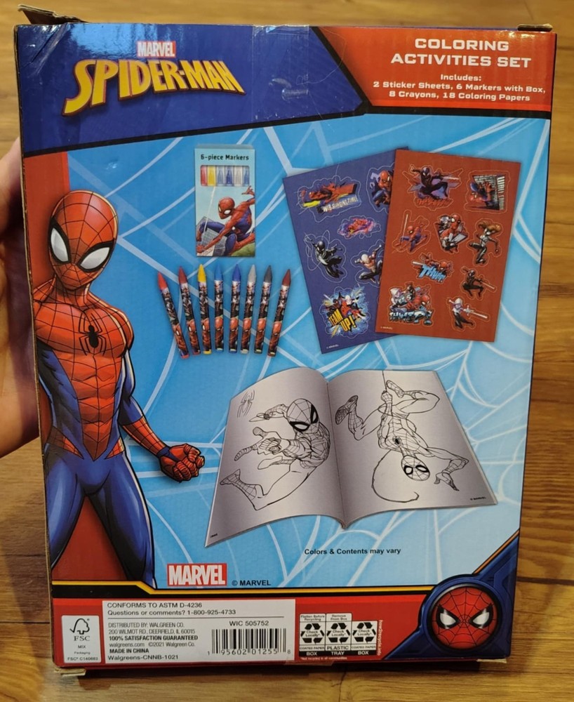 Marvel Spiderman Activity Coloring Set - NIB