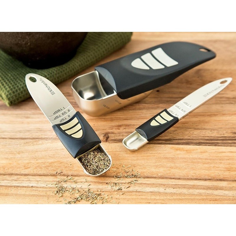 Adjustable Measuring Set Pro Precision Kitchen Tools 3-in-1 Scoop Spoon New