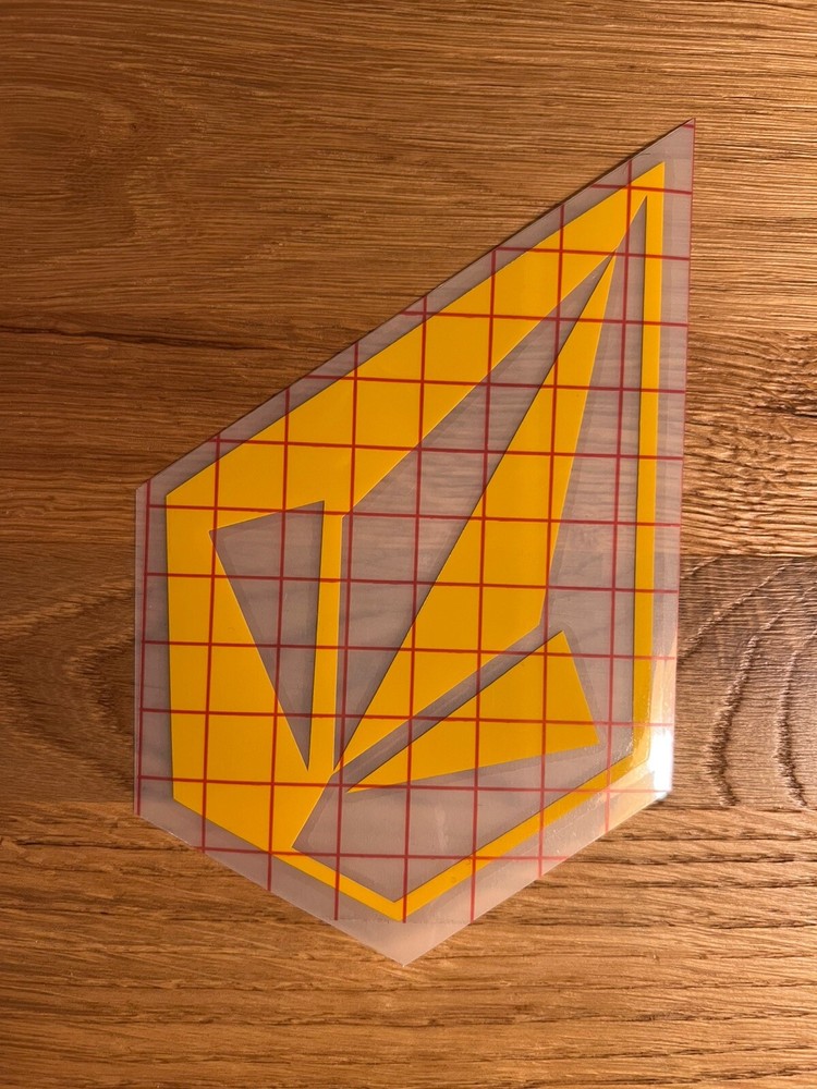 Volcom Stone Yellow / Die Cut Sticker / Surf / Snowboard / Medium / 15cm Tall