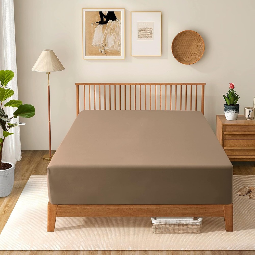 Cal King Extra Deep Pocket Fitted Sheet Only - 1800 Thread Count Hotel Deep F...