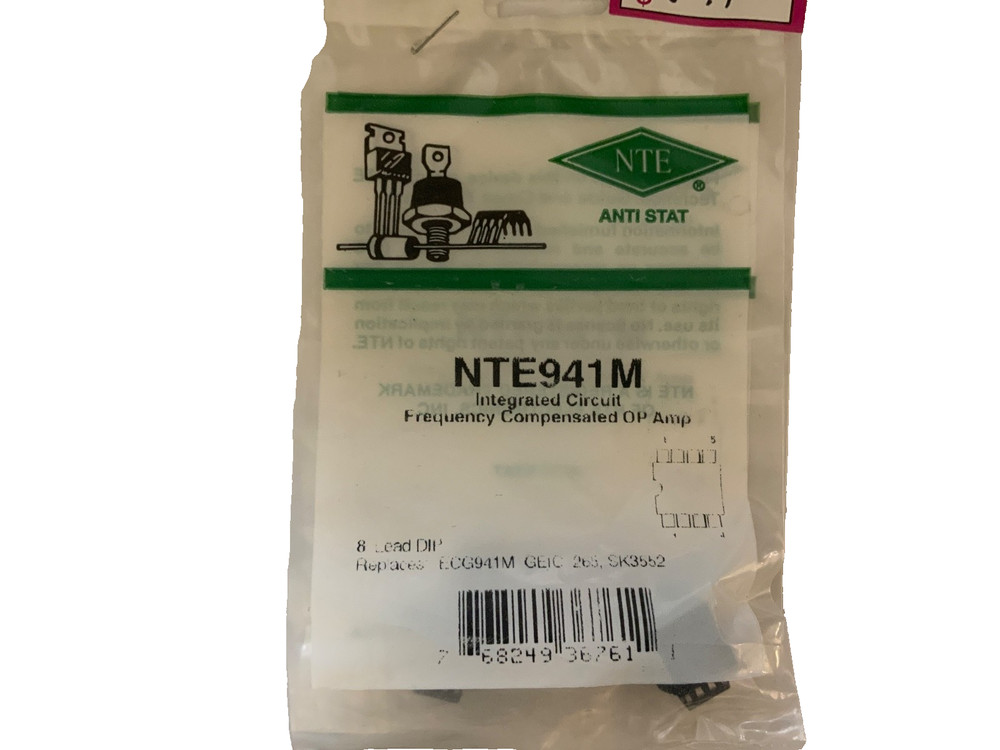 NTE941 INTEGRATED CIRCUIT FREQUENCY COMPANSATED OP AMP