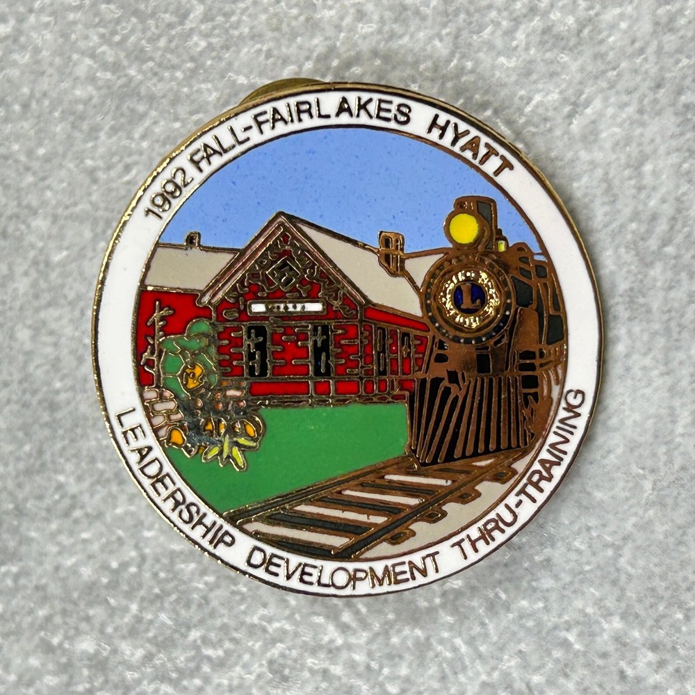 Hyatt 1992 Fall Leadership Development Fairlakes Pinback Button 1" Round