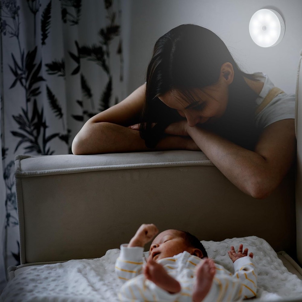 Motion Sensor Night Light 2 Pack LED Light, White