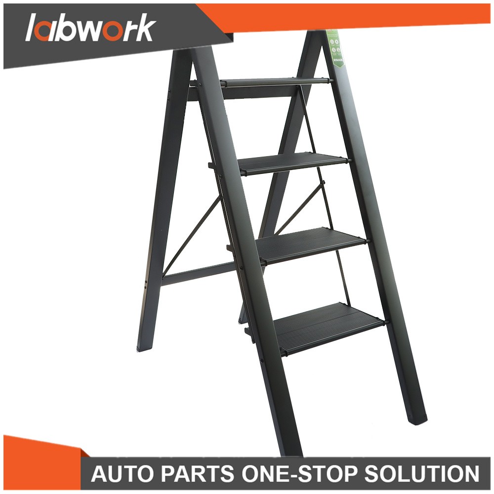 Labwork 4 Step Ladder Folding Step Stool Lightweight w/ Wide Anti-Slip Pedal