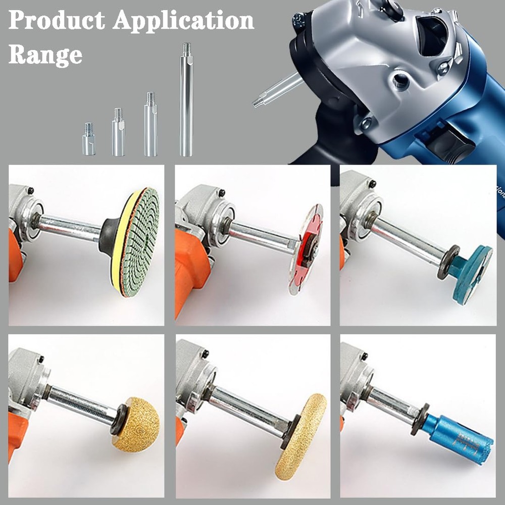 Angle Grinder Extension Rod,M10 Thread Polishing Machine Adapter Lever 4 Sets...